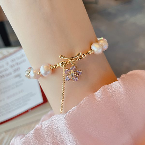 Naturlig Ferskvandsperle Armbånd til Piger, Let og Luksuriøs, Hi