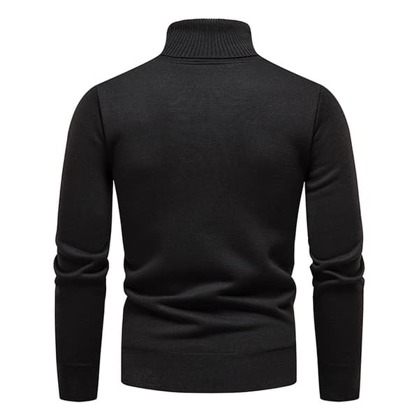 Herrar Pullover Tröja Tjock Tröja Enfärgad Hög Krage