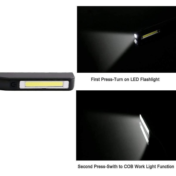 Dww-uppladdningsbar LED-arbetslampa, 2 st 350 Lumens Cob Mechani DXGHC