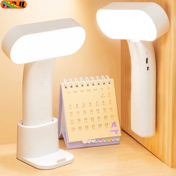 Skrivebordslampe trinnløs dimming LED skrivebordslampe USB lading skaplampe