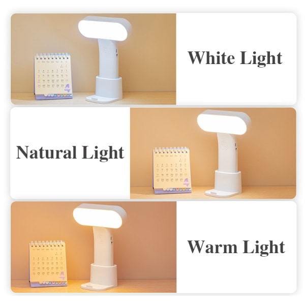 Skrivebordslampe trinløs dæmpning LED skrivebordslampe USB opladning kabinet lampe