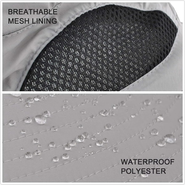 Ljusgrå Solhatt Herrar Damer Sommar UV-Skydd Utomhus Hi DXGHC