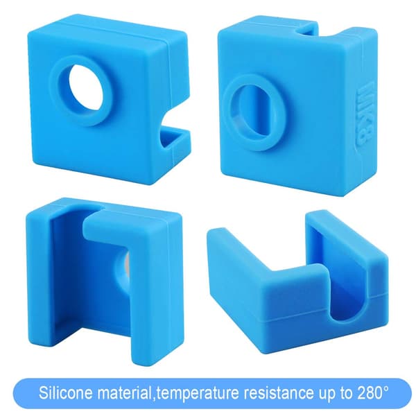 Silikonsokker for 3D-skriver, 5 stk. Silikondeksel for MK8 Heate