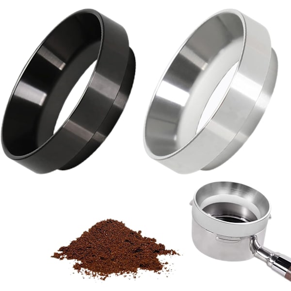 2 Kaffe Doseringringe Delonghi Filterholder 58mm Sølv Alum DXGHC