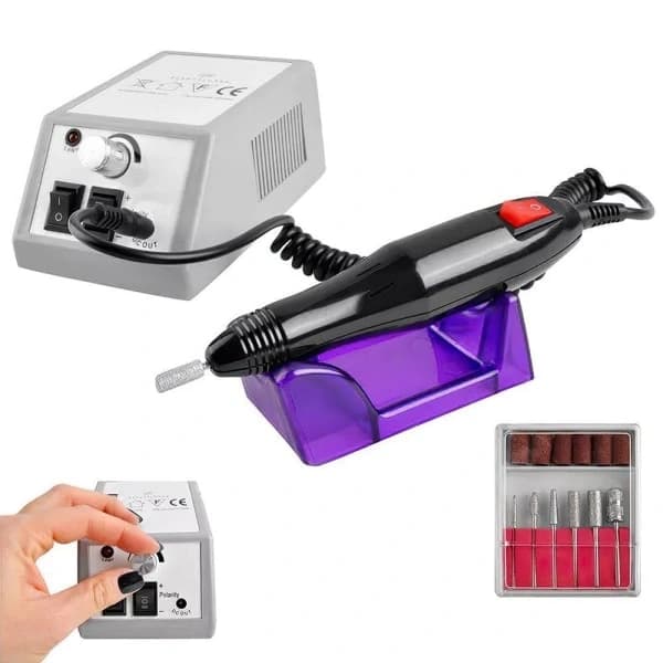 Elektrisk nagelfilset 54 tillbehör för manikyr och pedikyr, Grå[JSR],D