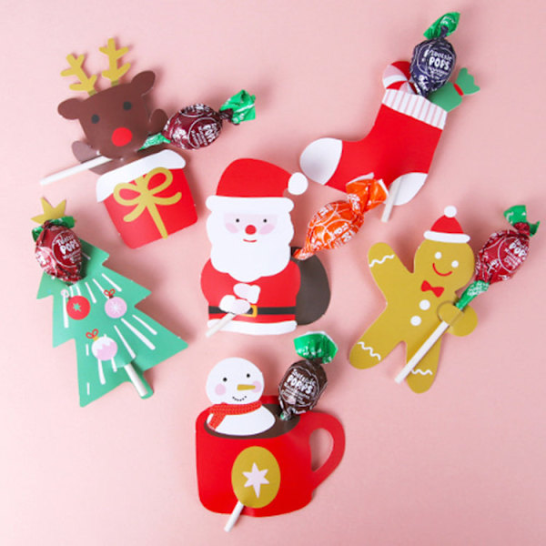 20 st Santa Claus lollipop-pappers, julparty-lollipop