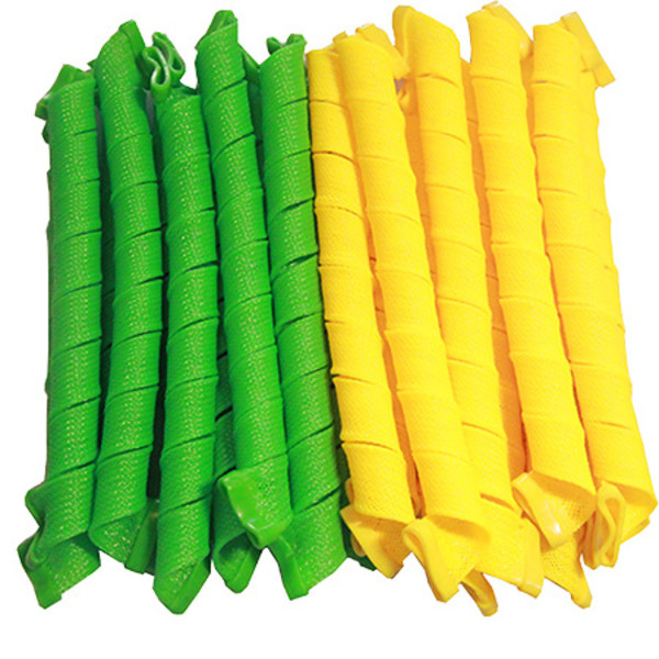 18-delt Varmefri Krølle Spiral Curler Bølge Hår Styling Kit Incl