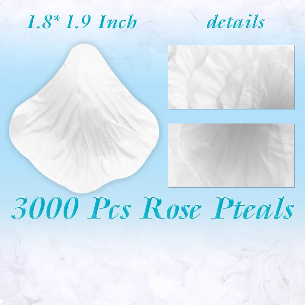 3000 roseblader, kunstige blader, silke roseblader