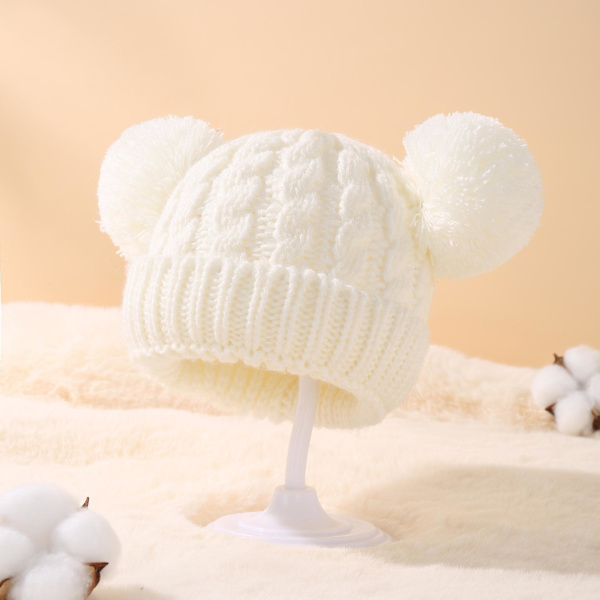 Dww-baby Pullover Hatt Dubbelboll Barnhatt Höst Och W DXGHC