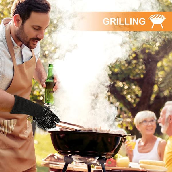 Grillhansker, Varmebestandige Hansker Opptil 800°C Universelle Ikke-S