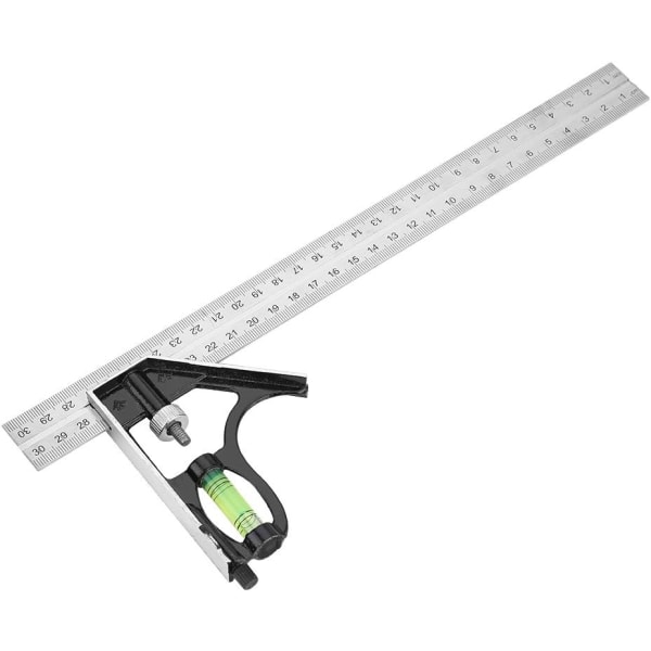 Kombination Vinkelmåler, 300mm Rustfrit Stål Kombinationsvinkel