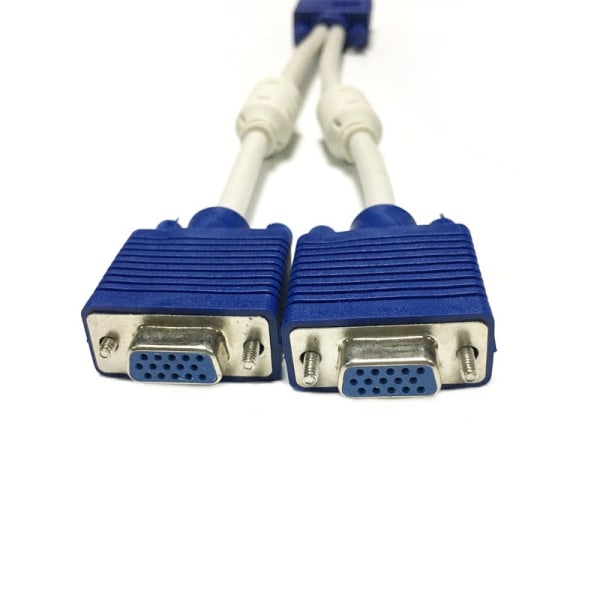 VGA én til to ledninger 0,3 meter VGA3+6 skjerm videokabel én