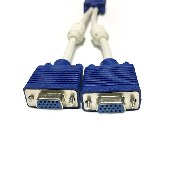 VGA en till två tråd 0,3 meter VGA3+6 bildskärmsvideokabel en