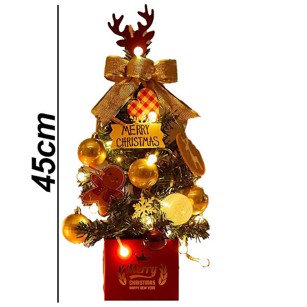 Smyckesjulgran för skrivbord, miniatyrjulgran, jul