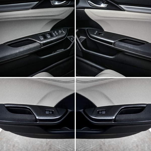 10. generation Civic Vinduekontrolpanel Dør Armlæn Cover ABS Carbon