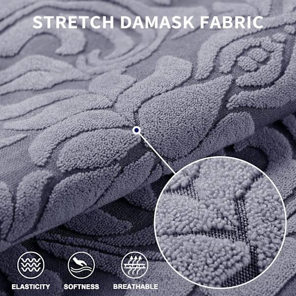 Sofa Betræk Sofa Betræk 2-delt Jacquard Damask Overtræk til 2 C