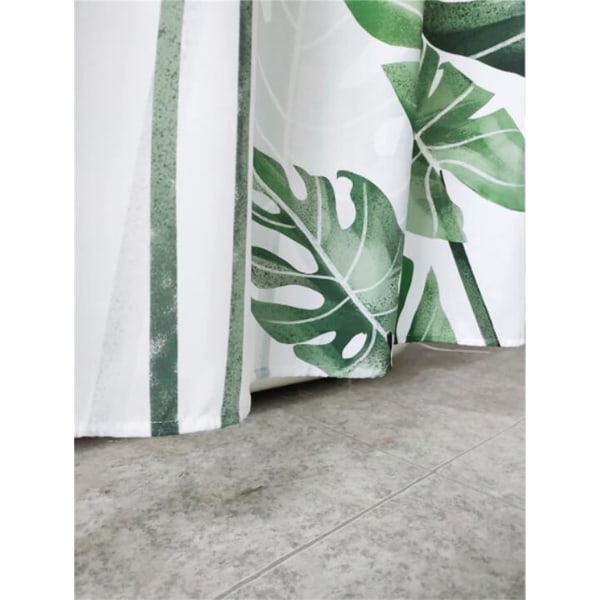 Duschdraperi 180x200, badrumsdraperi gröna växter, banan lea