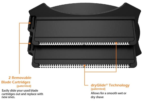 2.0 PLUS - Rygbarbermaskine til mænd (DIY), Ergonomisk håndtag, Barbering