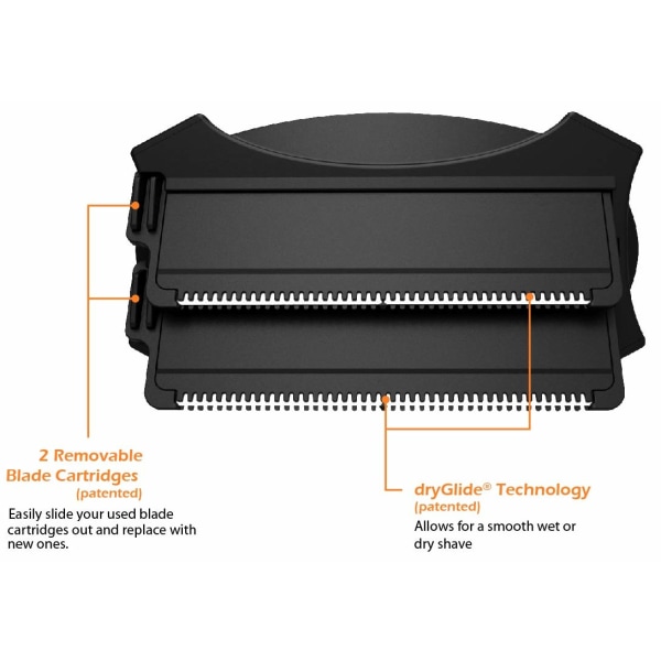 2.0 PLUS - Ryggbarberer for menn (DIY), Ergonomisk håndtak, Barbering