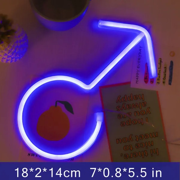 LED neonlys tegn ny skjerm kvinnelig tegn neonlys for soverom