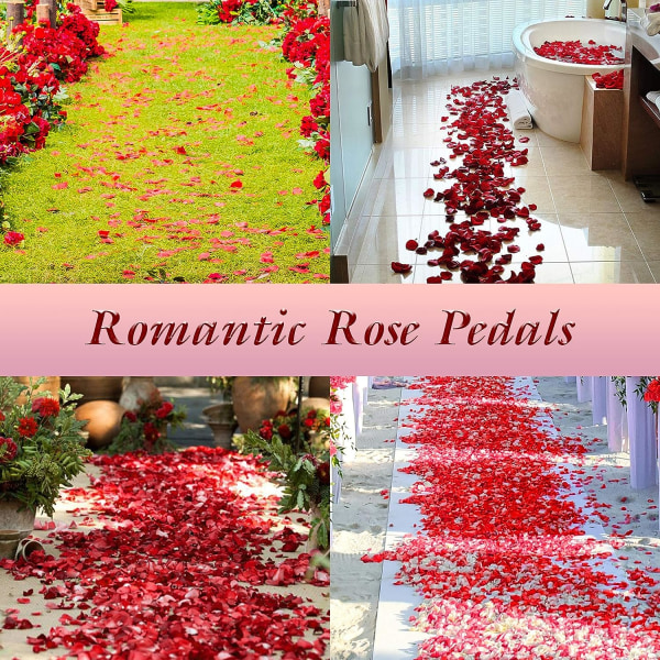 3000 roseblader, kunstige blader, silke roseblader