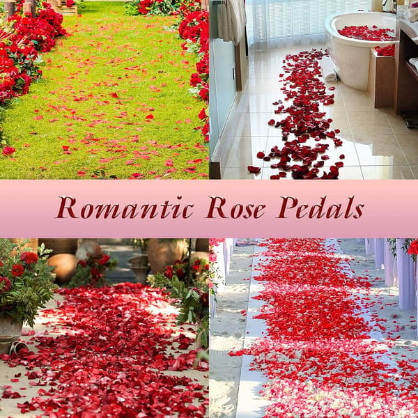 3000 stykker lys rosa roseblader, kunstige blader, silke ro