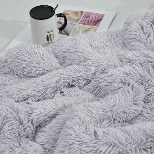 Supermjuk Shaggy Longfur Konstgjord Pälsfilt, Fuzzy Filt