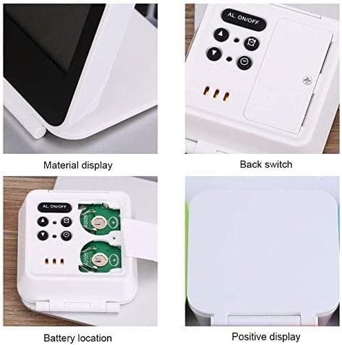 Mini Multifunksjonell Foldbar Digital Vekkerklokke LED Klokka Porta