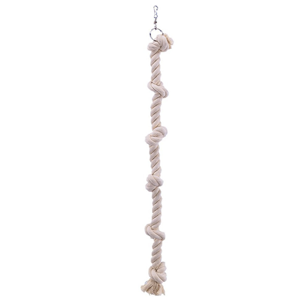 2 stykker 40 cm tau med 6 bomulls-knuter for fugler