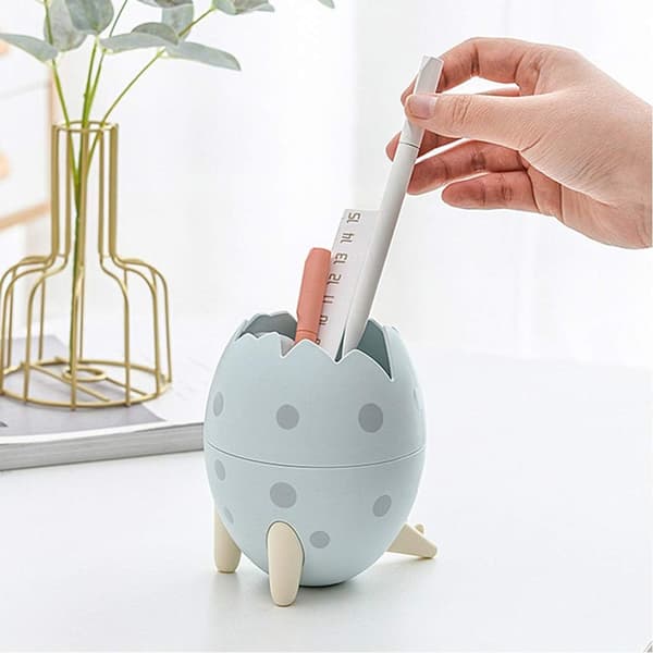 Dinosaur Æg Formet Blyantsholder Pen Beholder Opbevaringsboks Pen C