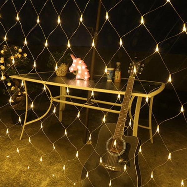LED netlampe, fiskenetlampe, julefarvet lampe, bryllup