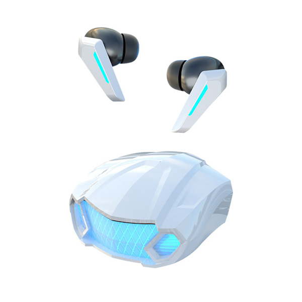 （Vit）Trådlöst headset, Bluetooth-spelheadset med mikrofon