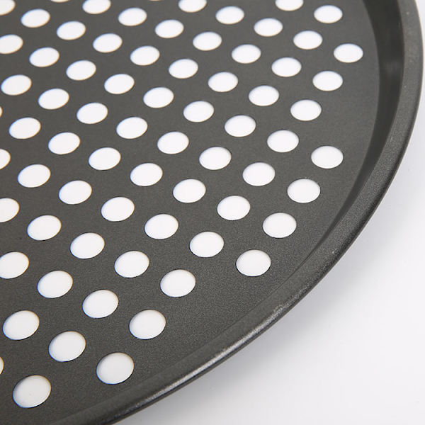 30 cm Pizzabrett med hull - Perforert Pizzabrett - Karbon