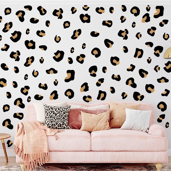 Leopard Print Brune Vægstickers