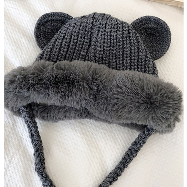 Sööt plush-neulostu Lei Feng -hattu lapsille, lämpimät korvasuojat