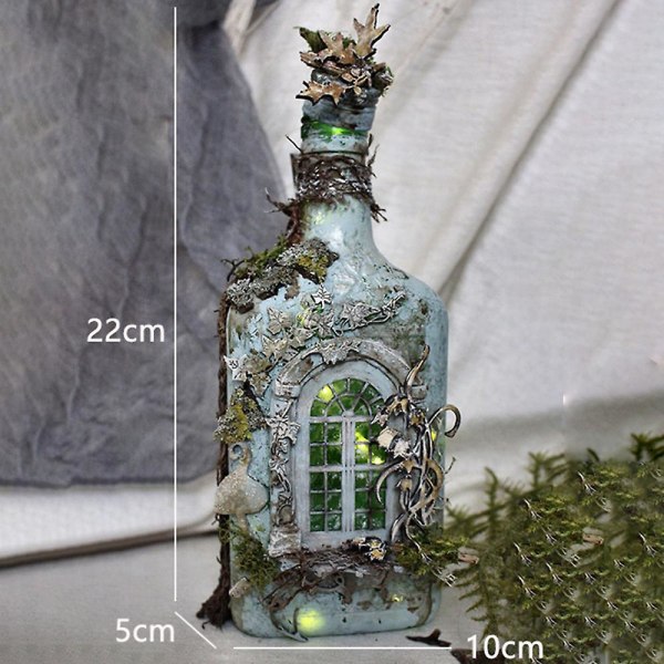 Lysande Vinflaska Resin Dekoration Hemhantverk Glödande Ornament