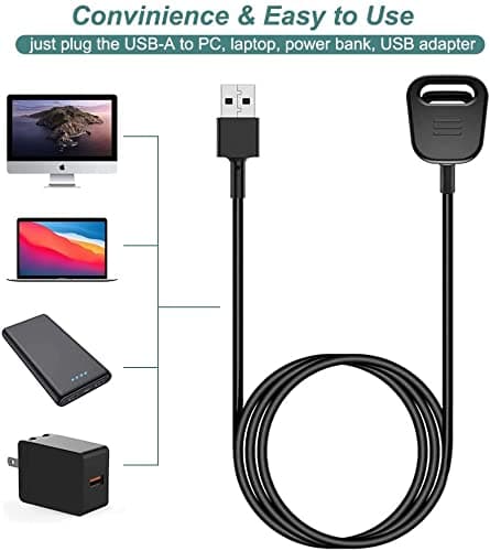 Oplader til Fitbit Charge 4 & Fitbit Charge 3, udskiftningsopladningskabelklipsledningdock til Fitbit Charge 3 / Charge 4