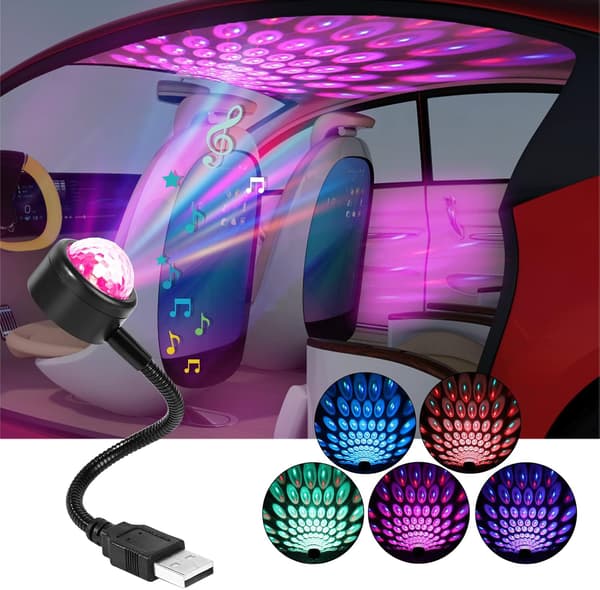 Taklampe med nattlys, interiørlys, automatiske taklamper