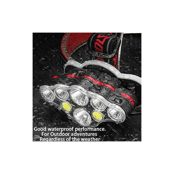 LED-hodelykt, Vanntett Oppladbar 350000LM Hodelykt med 8 LED