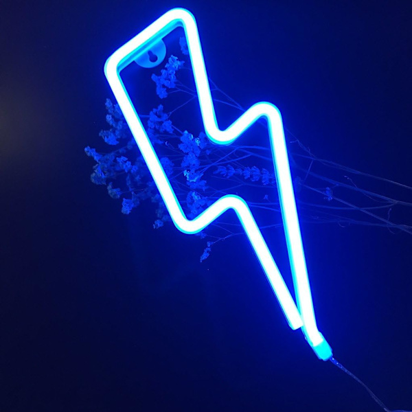 1 Stycke Blixt LED Neon Dekorativa Ljus, Halloween Thanksgiving