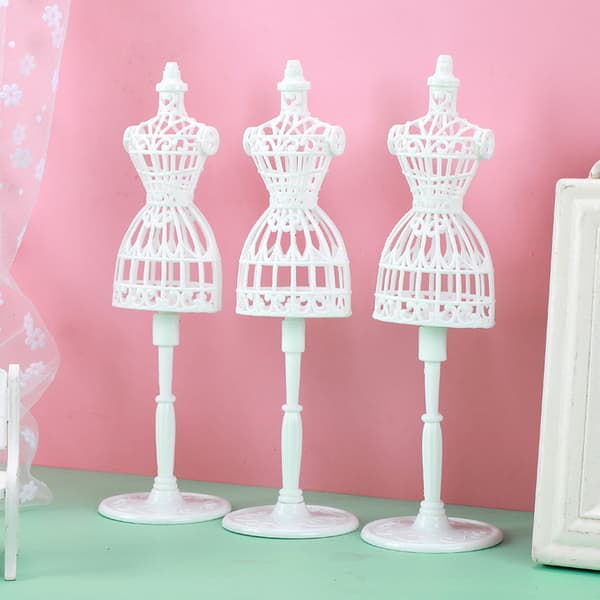 3 stk 30CM dukke DIY hvit modell mannequinstativ
