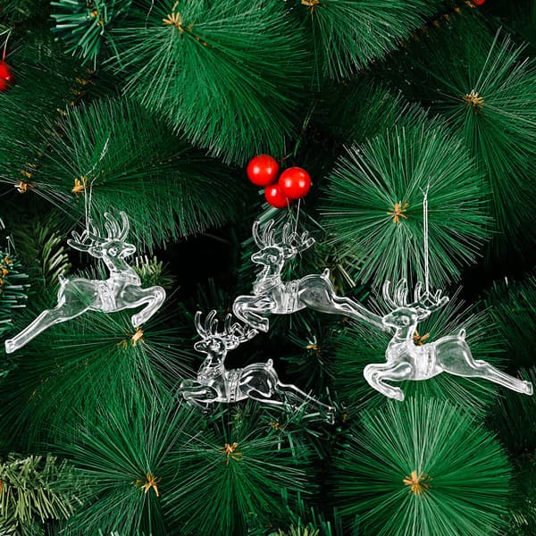3 st julgransdekorationer Jul transparent snöflinga e