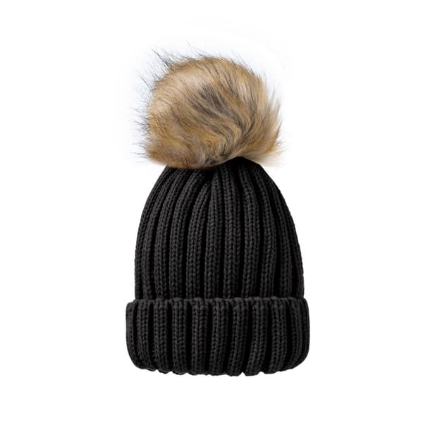 Sort vinter beanie hat varm strikket hat sæt hoved enkelt kasket