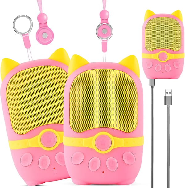 Walkie Talkies för Barn Laddningsbara 2-pack, Leksaker för 3 4 5 6-14