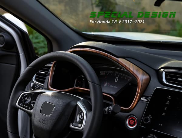 CRV Dash Instrumentbræt Dash Trim Dæksel Peach Wood Grain Interiør Dekoration