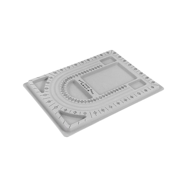 Harmaa helmitaulu flokilla, 32*24cm, Design Beading Board Tray DIY-askarteluväline tytölle ja kaulakorun helmikorujen Desi