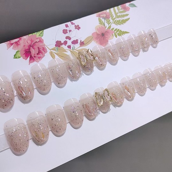 2 Sett med Butterfly Fairy Falske Negle Nail Art med Sløyfe