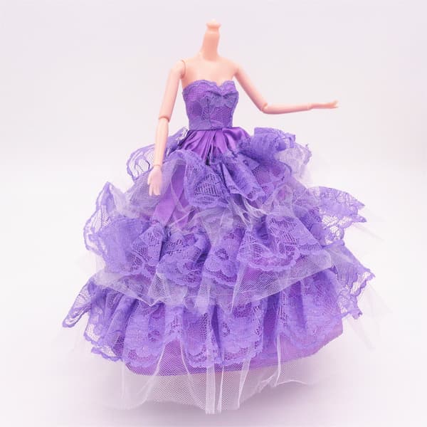 7 Dukkekjoler, Brudekjoler, Prinsesse Barbie Halvveske