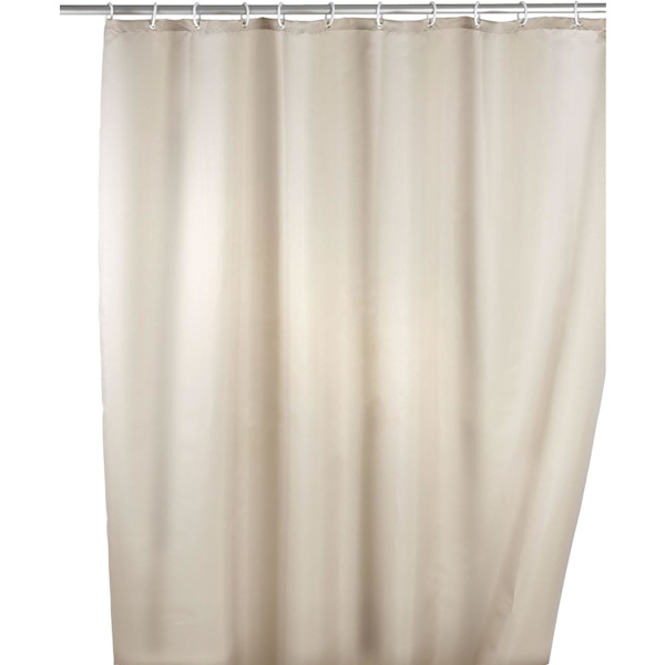 Anti-mögel duschdraperi beige, textilgardin med anti-mögeleffekt