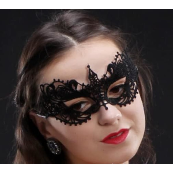 Party Lace Mask Halloween Halv Face Styling och sexig kostym Par